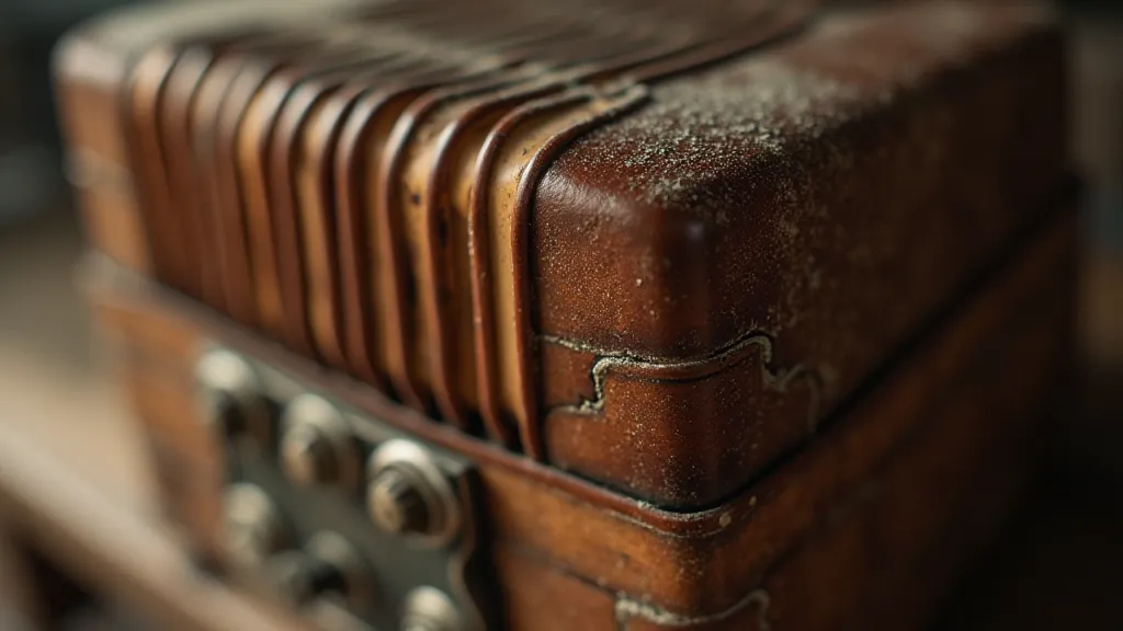 Antique accordion bellows detail