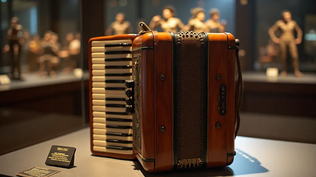 Antique Accordion in a Museum