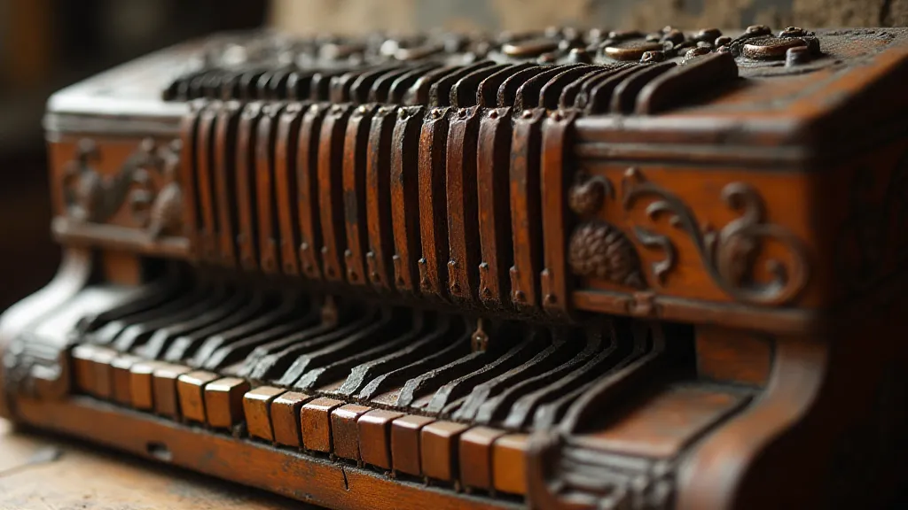 Antique accordion detail
