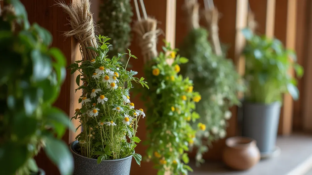Dried herbs hanging